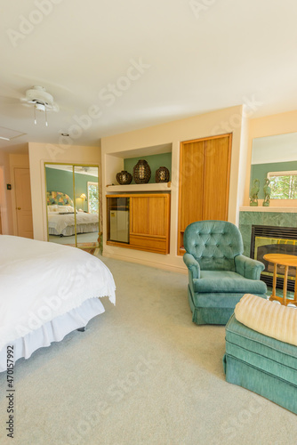 Beautiful and modern home and hotel bedroom interior design.