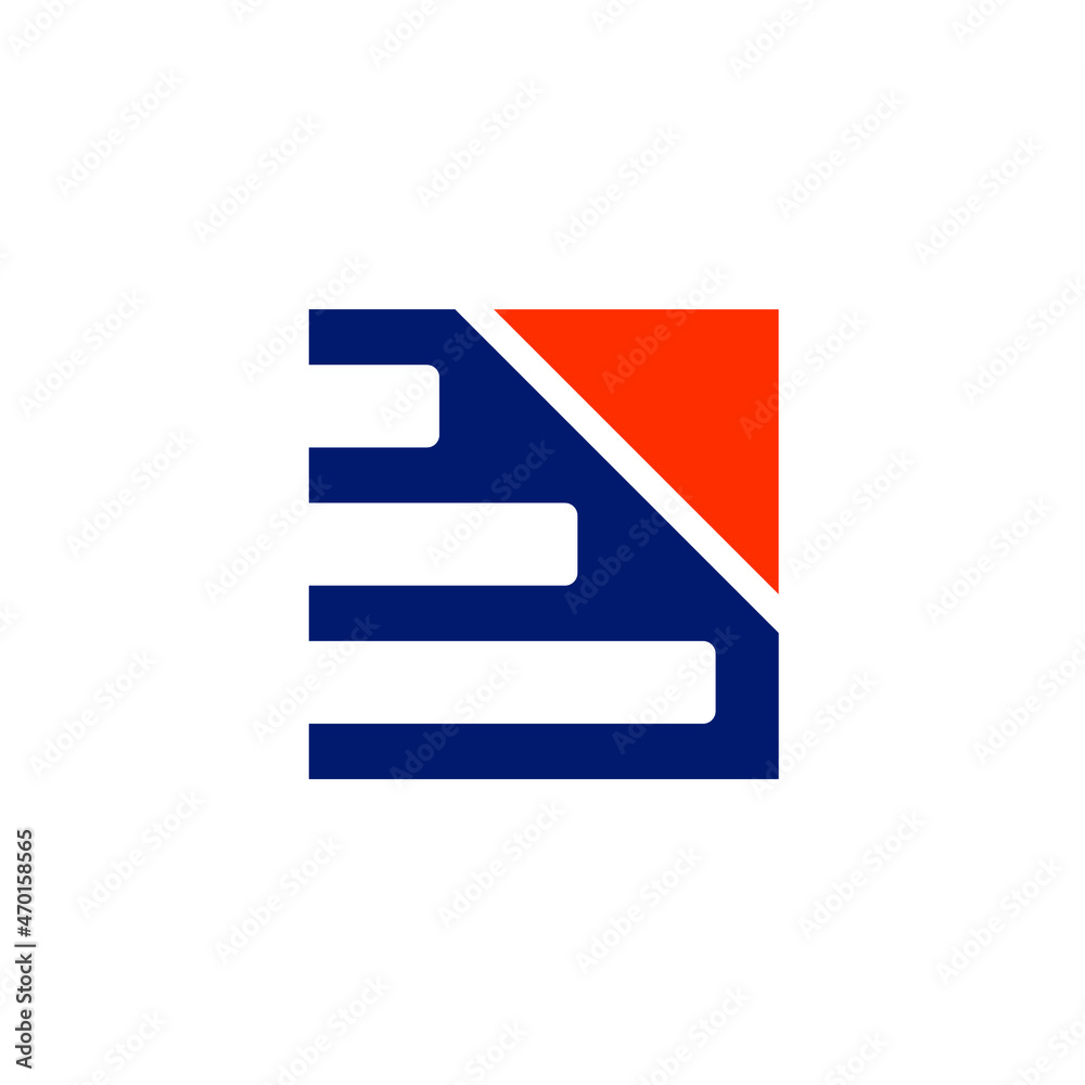 Abstract letter E logo design template. dark blue and orange Color pixel creative sign. Universal vector icons. Digital Data Concepts, vision, data, technology Icons. logo vector template