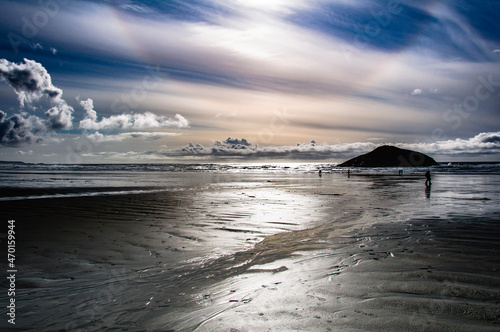 sunset on the beach