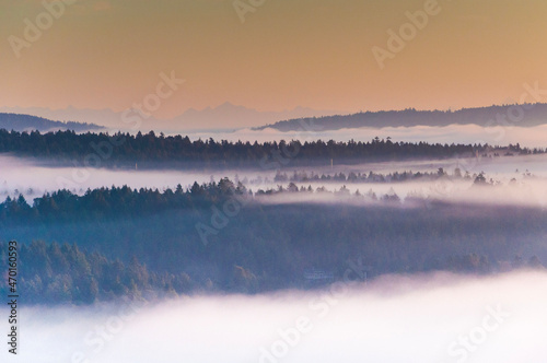 sunrise in the mountains