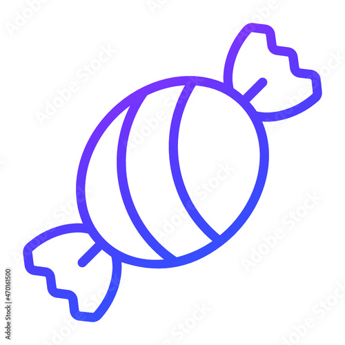 candy, sweet vector outline icon.
