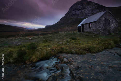 Corrour bothy, larig ghru, cairngorms, highlands, scotland.