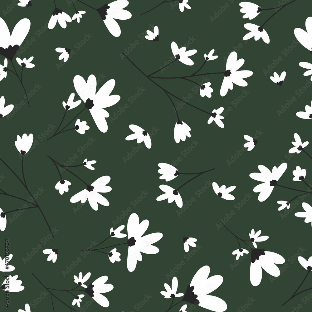 Seamless patterns in floral style. Vector illustration for textiles and packaging Seamless patterns in floral style. Vector illustration for textiles and packaging