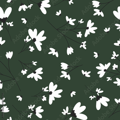 Seamless patterns in floral style. Vector illustration for textiles and packaging