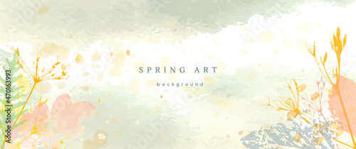 spring season vector background pastel banner blue