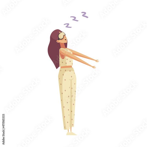 Sleeping Mask Girl Composition