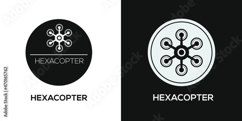 Creative (Hex copter) Icon ,Vector sign.