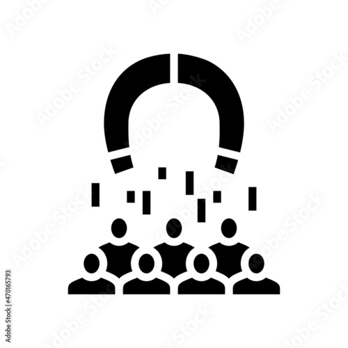 customer engagement glyph icon vector. customer engagement sign. isolated contour symbol black illustration