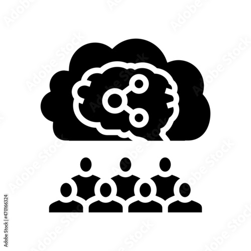 social intelligence glyph icon vector. social intelligence sign. isolated contour symbol black illustration