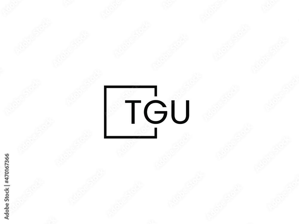 TGU letter initial logo design vector illustration TGU letter initial logo design vector illustration
