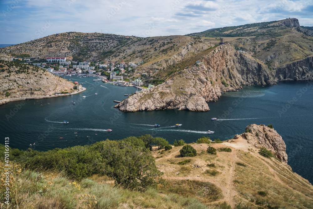 Beautuful Balaklava Bay view in Sevastopol, Crimea