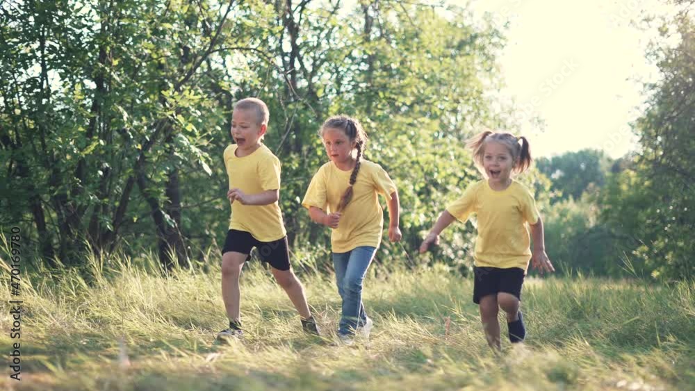 Happy family of children having fun in the park. Happy kid are run. Children run for a colorful ball in the park. Family at sunset in the park have fun playing with a ball. team dream of kid. Happy family of children having fun in the park. Happy kid are run. Children run for a colorful ball in the park. Family at sunset in the park have fun playing with a ball. team dream of kid.