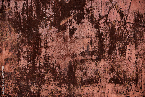 Texture of the old rusty iron sheet.