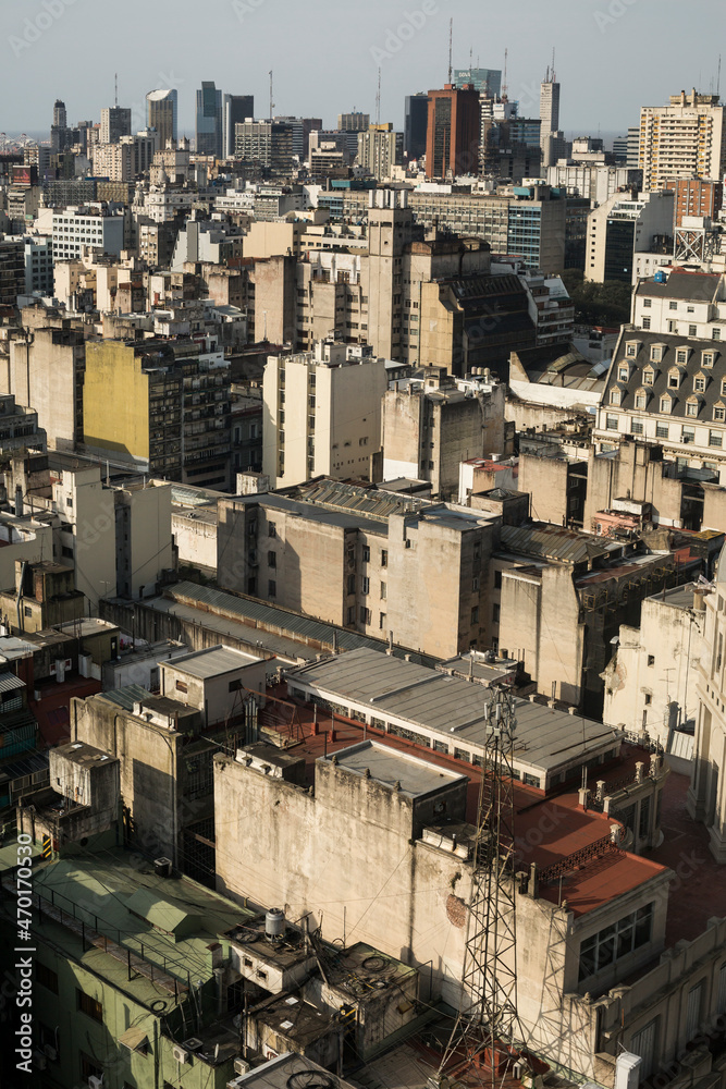 Aerial view of Montserrat neighborhood in Buenos Aires