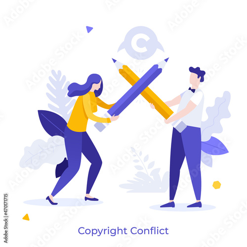 Vector Business Concept With Character