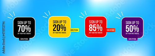 Cuadro en lienzo Sign up to 70% off your first order
