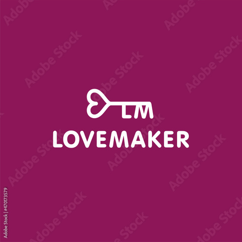 Love maker logo concept for sex and relationship theme