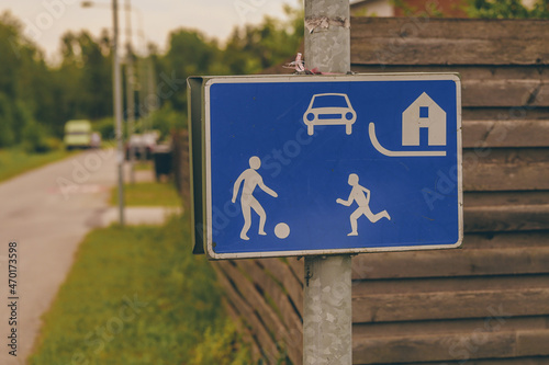 Road sign (Living area)