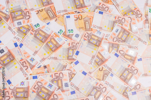 Background of 50 fifty euro banknotes