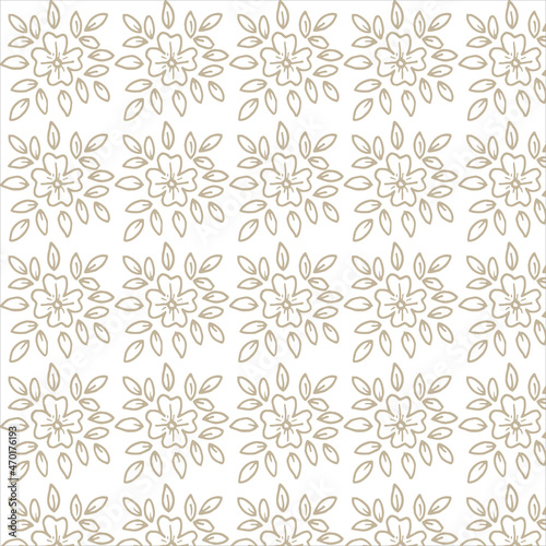 Simple floral background vector illustration in brown color