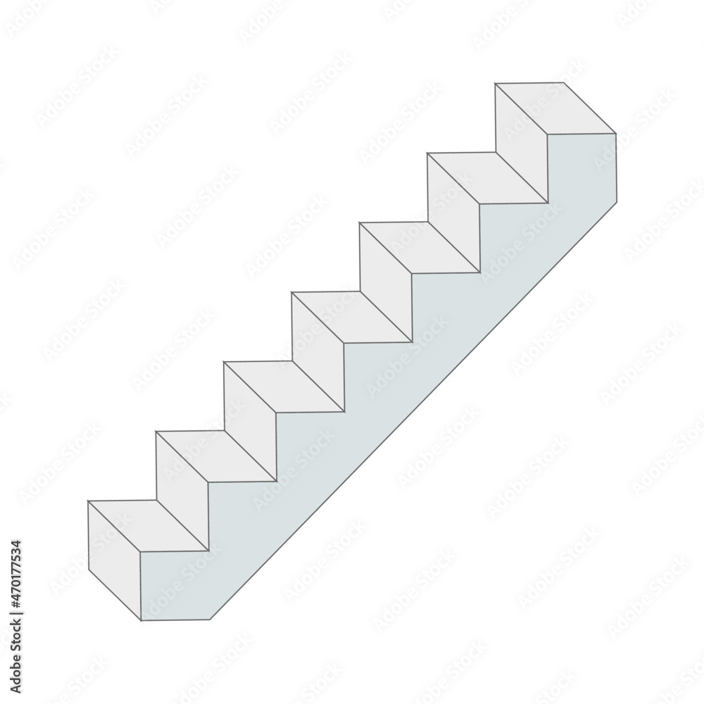 Stairs with steps leading upwards Stairs with steps leading upwards