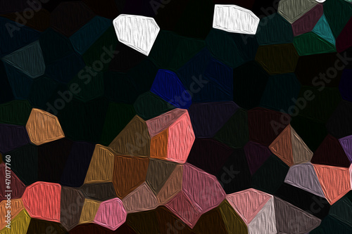 3D Illustration Design Of Wall Tiles