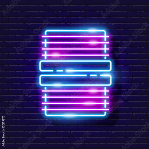 Male thread fitting neon icon. Irrigation system, watering system, hose and accessories glowing signs. Vector illustration for design, website, advertising, store, goods.