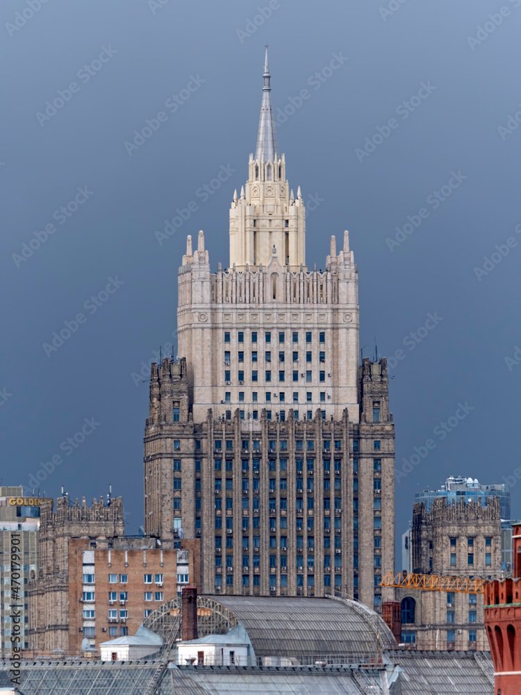 MOSCOW - SEPTEMBER 27: building of the Ministry of Foreign Affairs on September 27, 2010 in Moscow, Russia