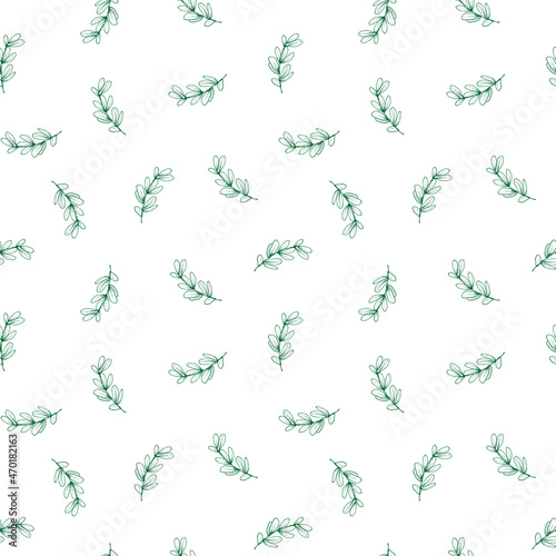 New Year set 2022 _ pattern _ twigs green and white