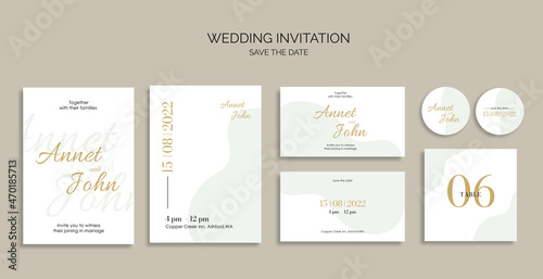 wedding invitation layouts in minimalism style