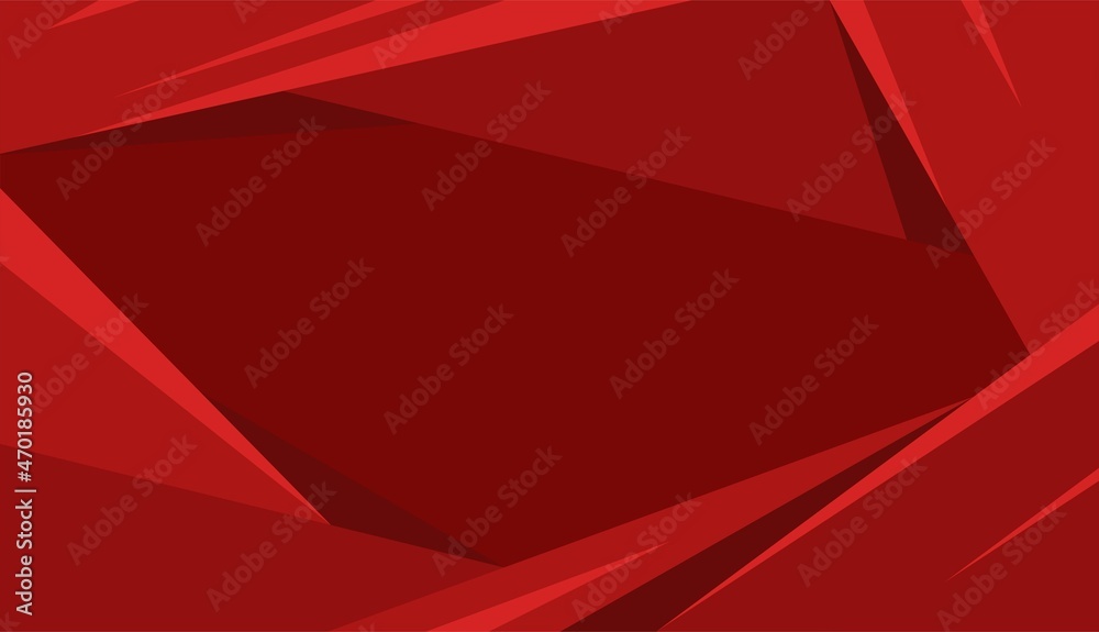 Fototapeta premium Abstract background design vector with red color and sharp shapes