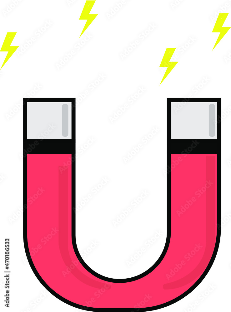 magnet with sparks. force of gravity magnet with sparks. force of gravity