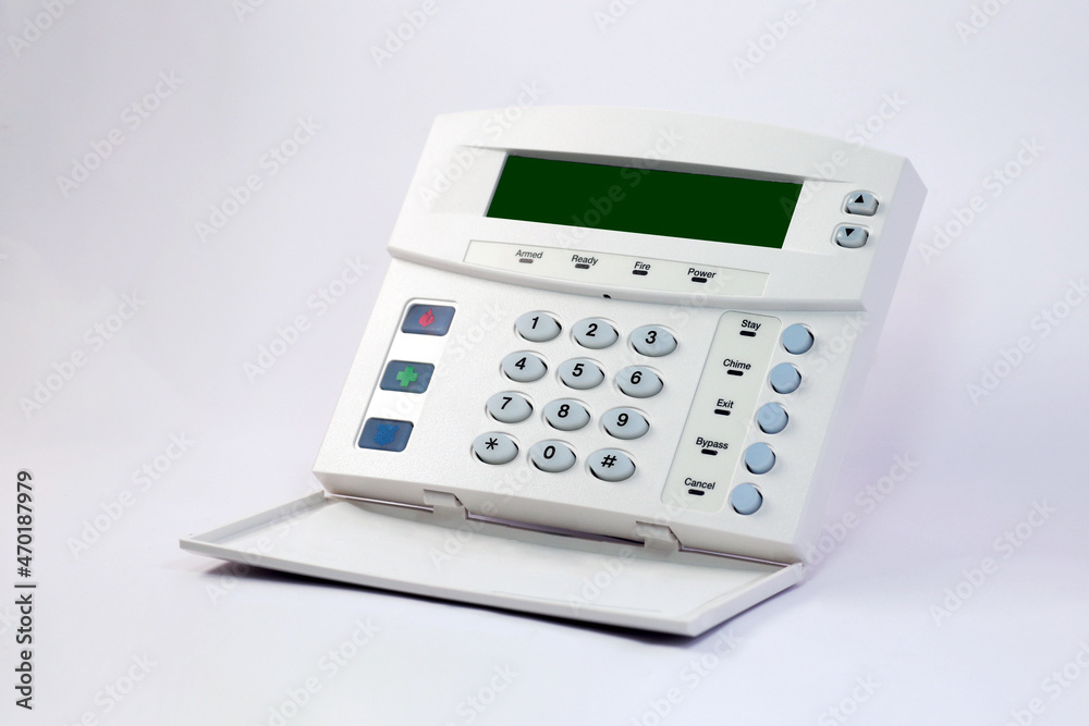home alarm system master command on white background home alarm system master command on white background
