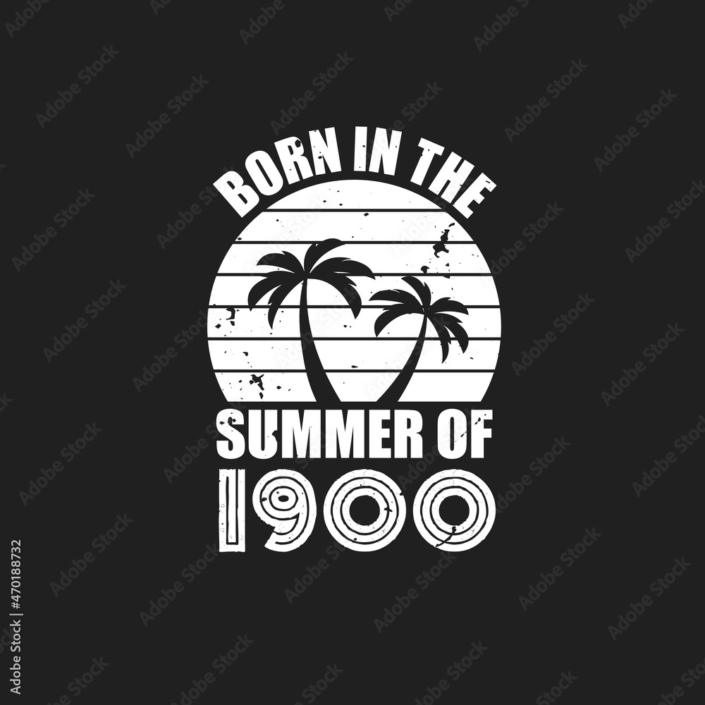 Fototapeta premium Vintage 1900 summer birthday, Born in the summer of 1900