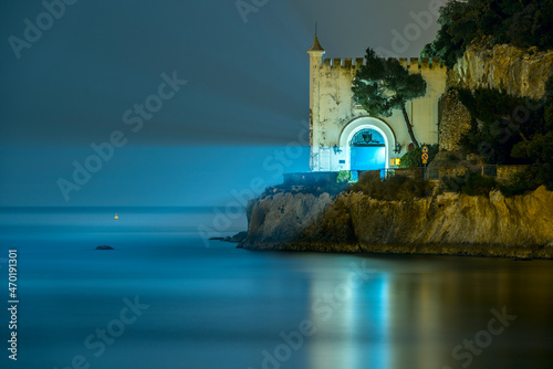 Long exposure image of one of the entrances to Miramar Castle in Trieste, Italy