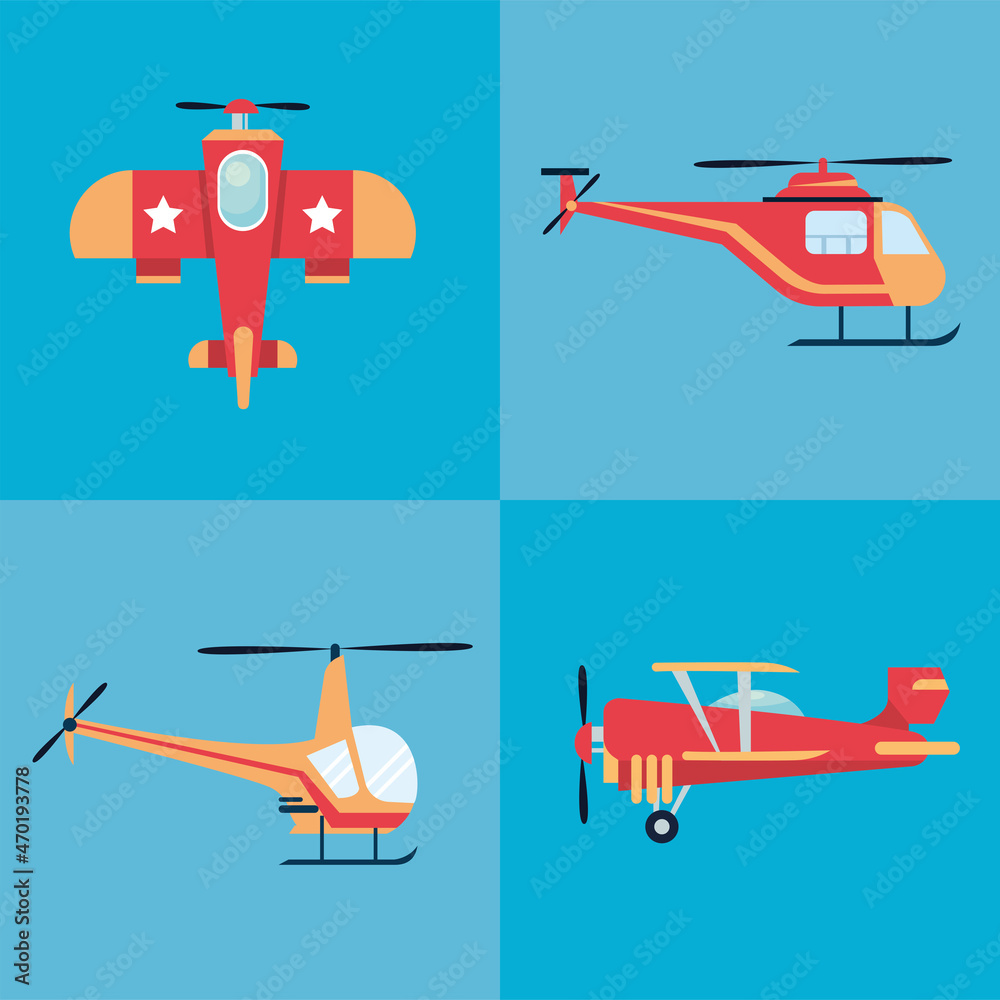four air transport icons four air transport icons