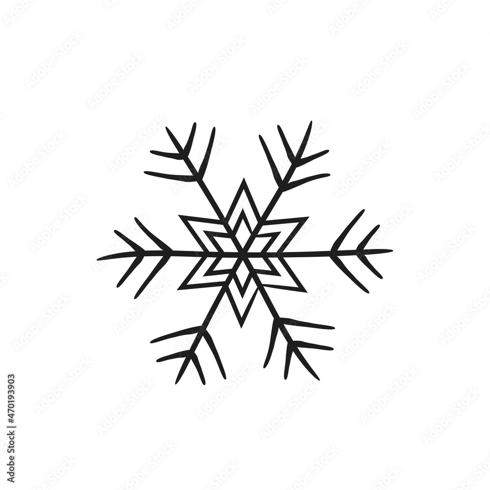 sketchy snowflake. hand drawn element for Christmas and New Year invitation design sketchy snowflake. hand drawn element for Christmas and New Year invitation design