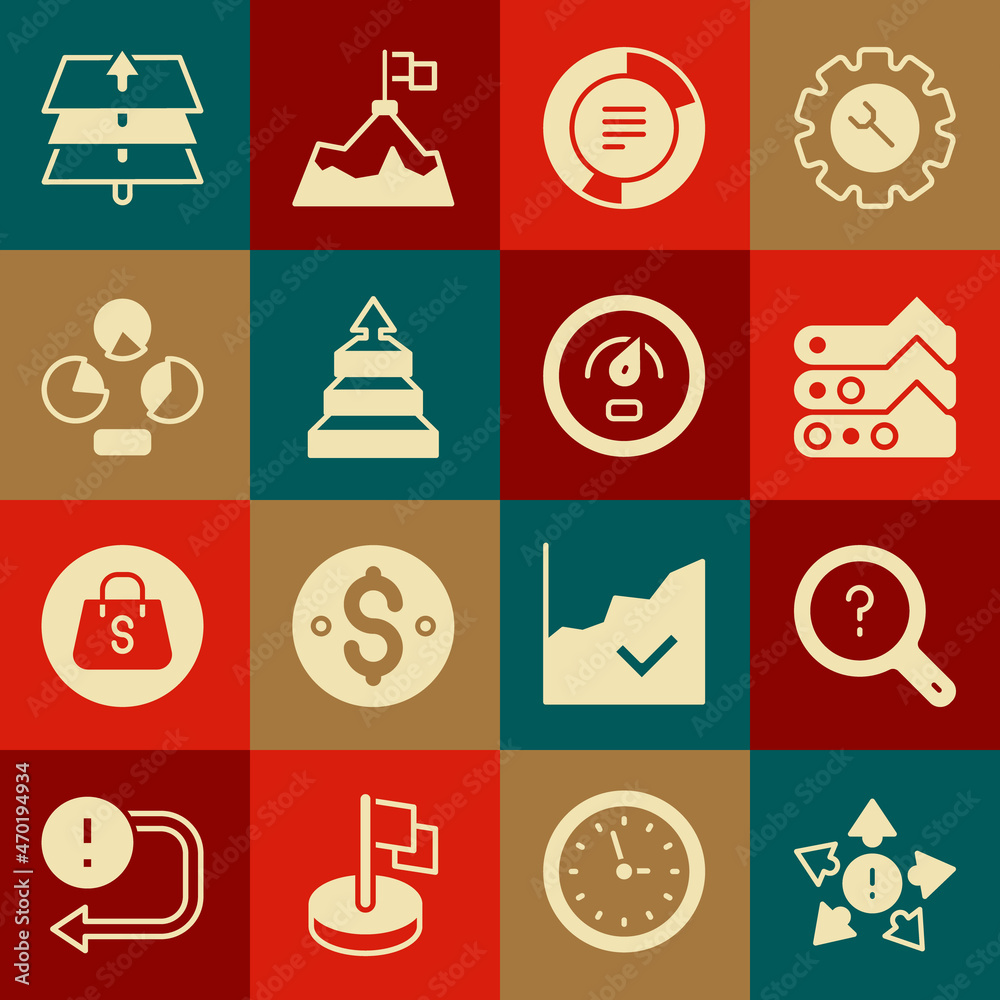 Set Many ways directional arrow, Unknown search, Graph, chart, diagram, Pie infographic, Pyramid infographics, Layers and Digital speed meter icon. Vector Set Many ways directional arrow, Unknown search, Graph, chart, diagram, Pie infographic, Pyramid infographics, Layers and Digital speed meter icon. Vector