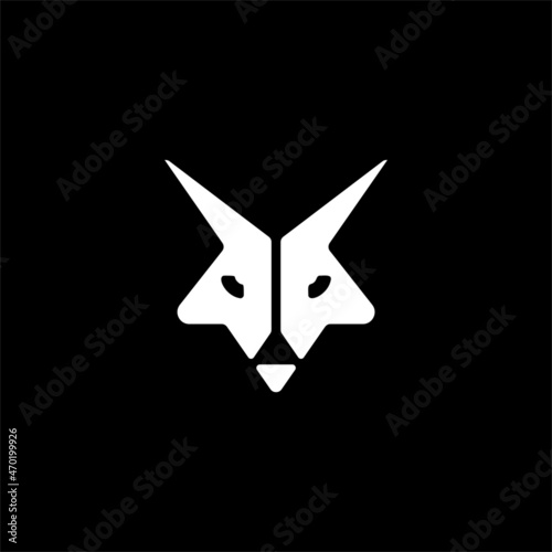 fox  head logo design Royalty Free Vector Image