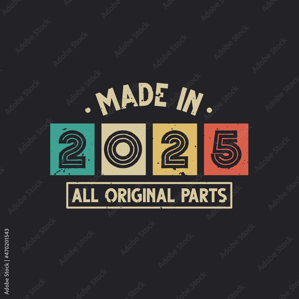Fototapeta premium Made in 2025 All Original Parts