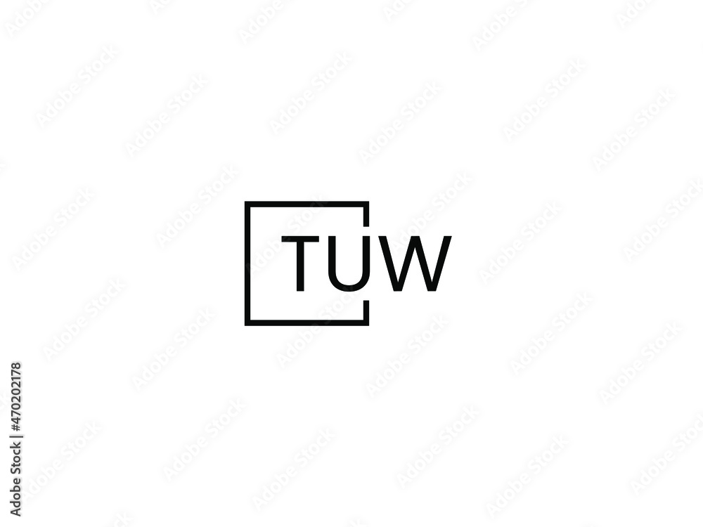 TUW letter initial logo design vector illustration