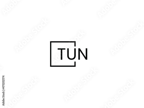 TUN letter initial logo design vector illustration