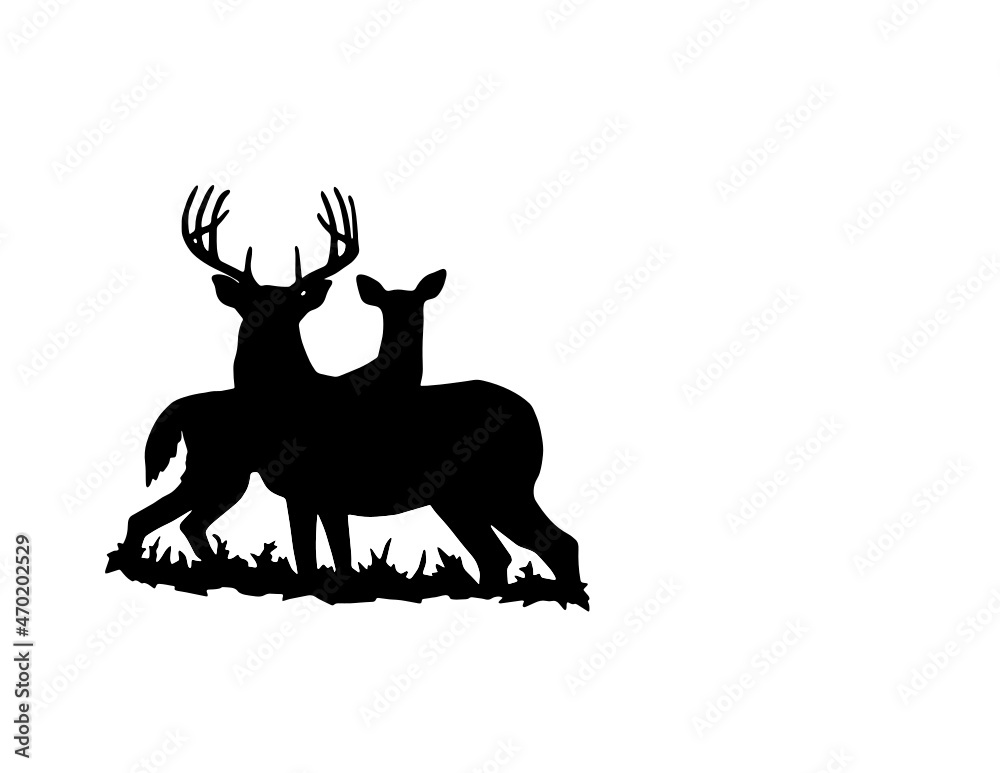 deer silhouette vector