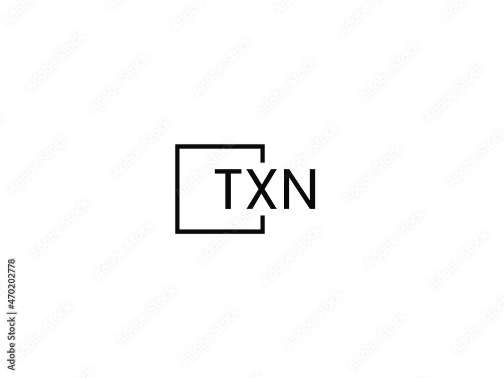 TXN letter initial logo design vector illustration TXN letter initial logo design vector illustration