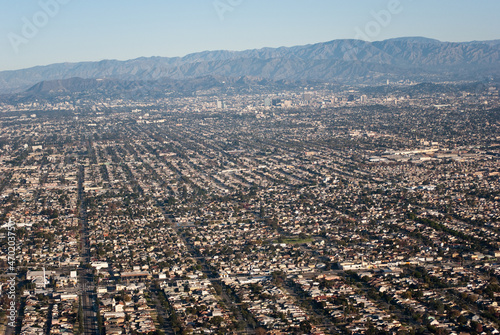 Los Angeles suburbs from air photo