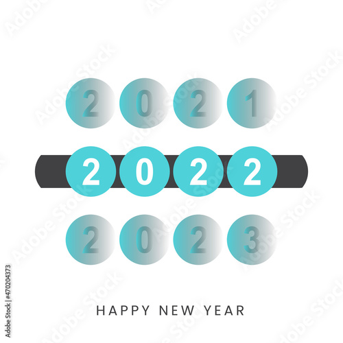 modern minimalistic 2022 new year banner logo icon social media post template
