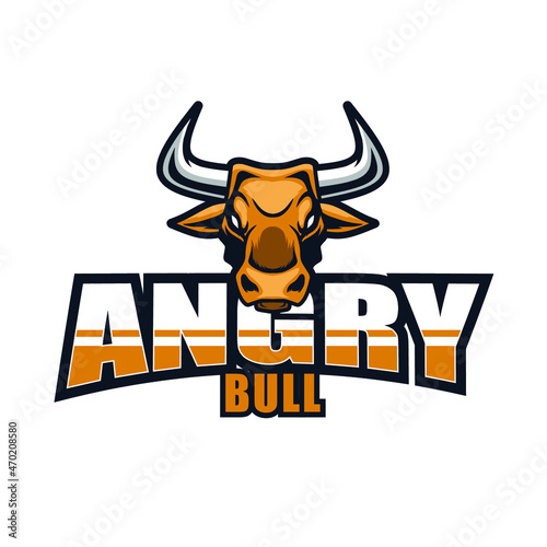 angry bull logo ,vector design