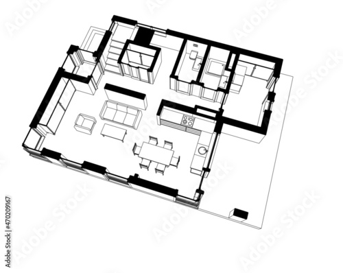 architecture design digital vector illustration