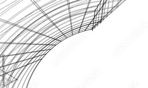 architecture digital drawing vector illustration