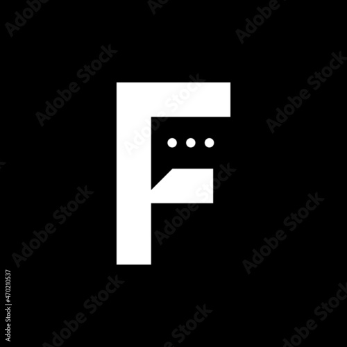 Letter F with chat logo